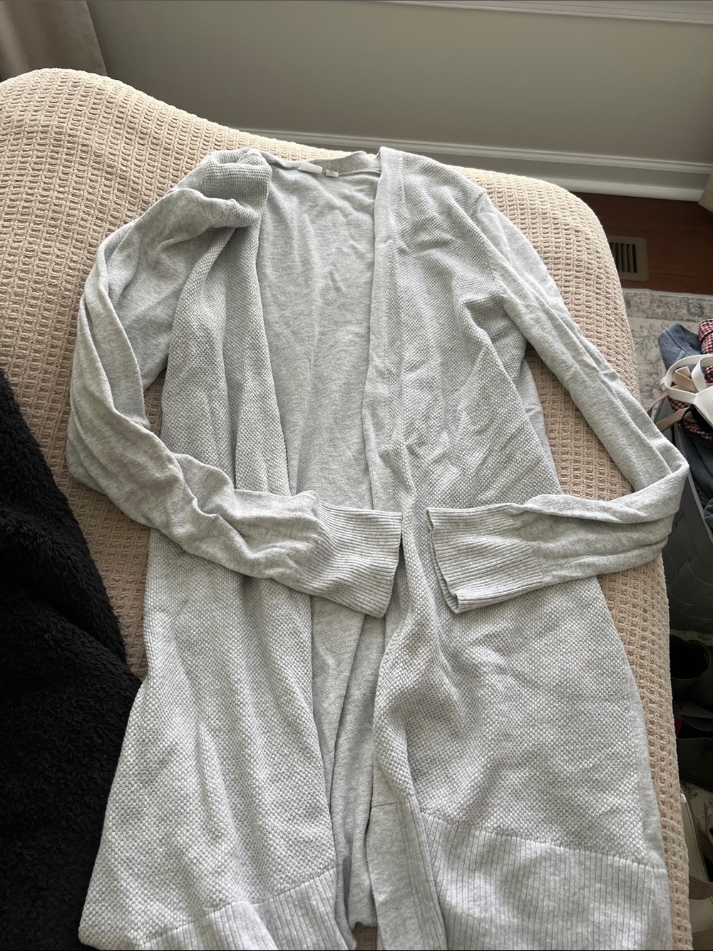GAP Light Gray Open-Front Women's Cardigan